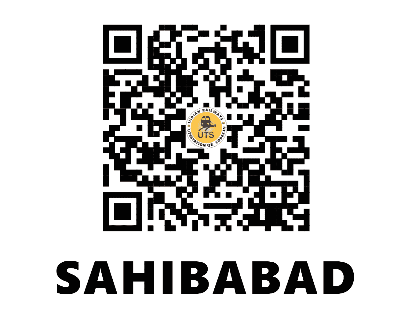 UTS QR Code for SAHIBABAD - SBB (NR - UTTAR PRADESH)